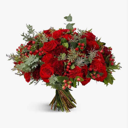 True Love luxury flower bouquet by Moyses Stevens UAE featuring Rich red roses and carnations.