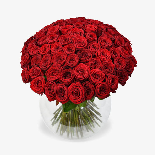 Love to Tango luxury flower bouquet by Moyses Stevens UAE featuring premium 'Red Naomi' roses.